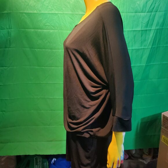 Marie Claire tunics baggy woman Large black long sleeves - Picture 2 of 14